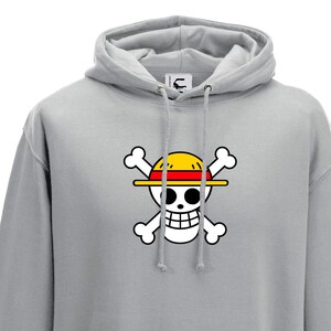 Anime une pièce chapeau de paille avec logo drapeau pirates sweat à capuche anime japonais cadeau haut à capuche adultes + adolescents tailles beaucoup de couleurs