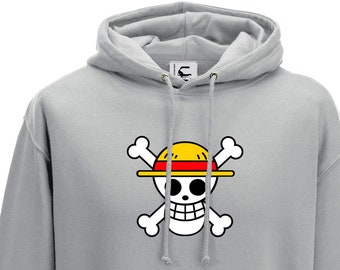 Anime One Piece Straw Hat Pirates Flag logo hoodie Japanese anime Gift Hooded Top Adultes + Teens Tailles beaucoup de couleurs