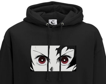 Anime Tanjiro Demon Slayer Kimetsu no Yaiba Logo hoodie Japanese anime Gift Hooded Top Adults + Teens Sizes lots of colours
