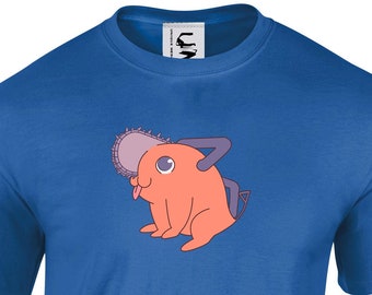 T-shirt pour homme à la tronçonneuse Pochita Denji - Top anime - Adultes, adolescents et enfants