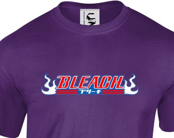 Koszulka z nadrukiem anime Bleach Logo Ichigo Koszulka z nadrukiem anime Top Rozmiary dla dorosłych, nastolatków i dzieci