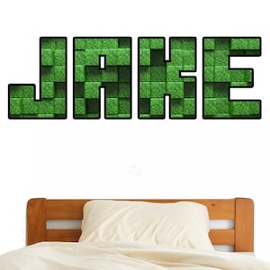 Murale Mining Nome personalizzato Camera da letto Gamer Miner Adesivo da parete Stanza Gaming Arte da parete Carattere di impatto