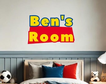 Toy Story Style Personalised Wall Sticker for Kids Custom Vinyl Decal for Bedroom or Playroom Decor Design Your Own Wall Art