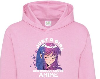 Just A Girl That Really Loves Anime - Hooded Top Hoodie - Child / Kids sizes