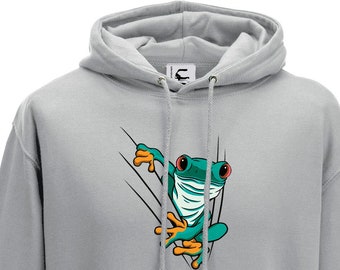 Sudadera con capucha divertida de Green Frog, regalo para adultos y adolescentes