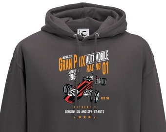 Formula 1 Hoodie Vintage Classic Grand Prix F1 Motorsport Gift Top Adults + Teens Sizes lots of colours