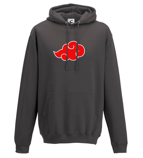 Anime Naruto Akatsuki Red Cloud Cloak Logo Hoodie Japanese Anime
