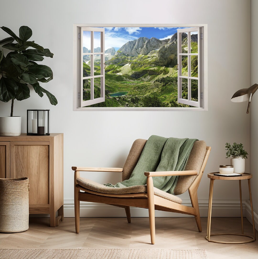 Muurschildering landschap Saskia de Wit