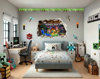 Autocollant Mural Fortnite Primal 3D - Déco Gamer Chambre Enfant - 50x70 Cm - Sticker Vinyle
