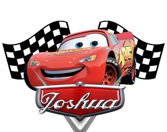 Cars Decal Mural Lightning McQueen Wall Sticker Room Kids Nursery Art Personalised