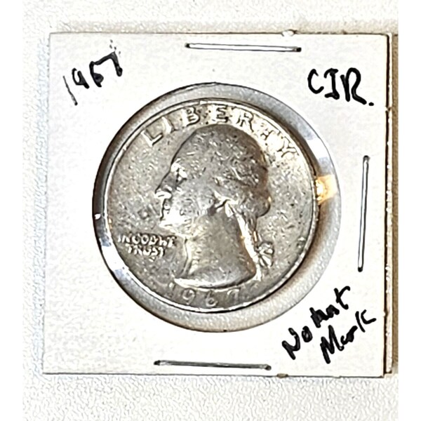 1967 QUARTER NO MINT MARK ERROR VALUE visual data 6