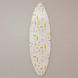 Surfboard Wall Art Printed on Glass (Acrylic): Surf Pattern 1