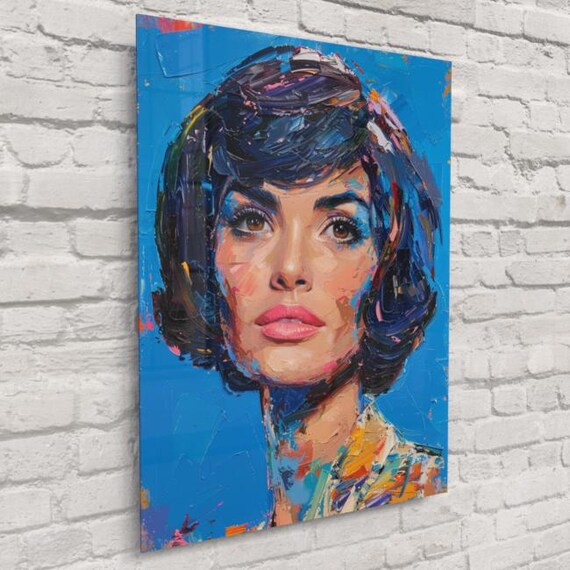 Jackie Kennedy Pop Art Print – Iconic First Lady Portrait, Elegant