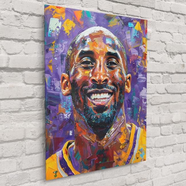 Kobe Bryant Pop Art Print – Iconic Basketball Legend Portrait