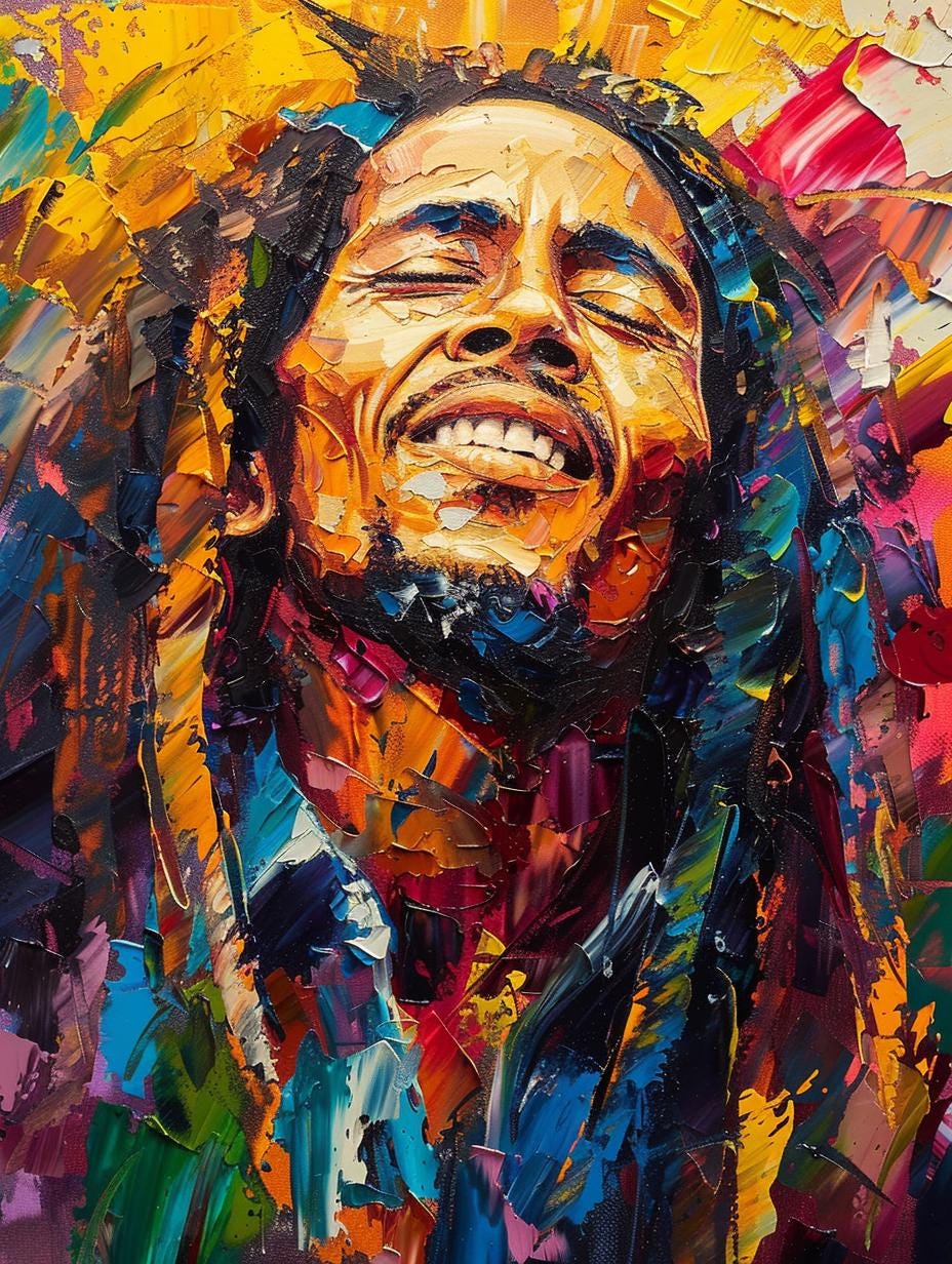 BOB Marley アートプリント Amazon.com: Bob Marley Paint 60x80cm Canvas Print, Multi-Colour