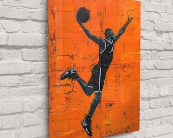 Michael Jordan Pop Art Print – Legendäres Basketball Icon Portrait, Kultiges Sportdekor, Zeitlose NBA Wandkunst | Kostenloser Versand!
