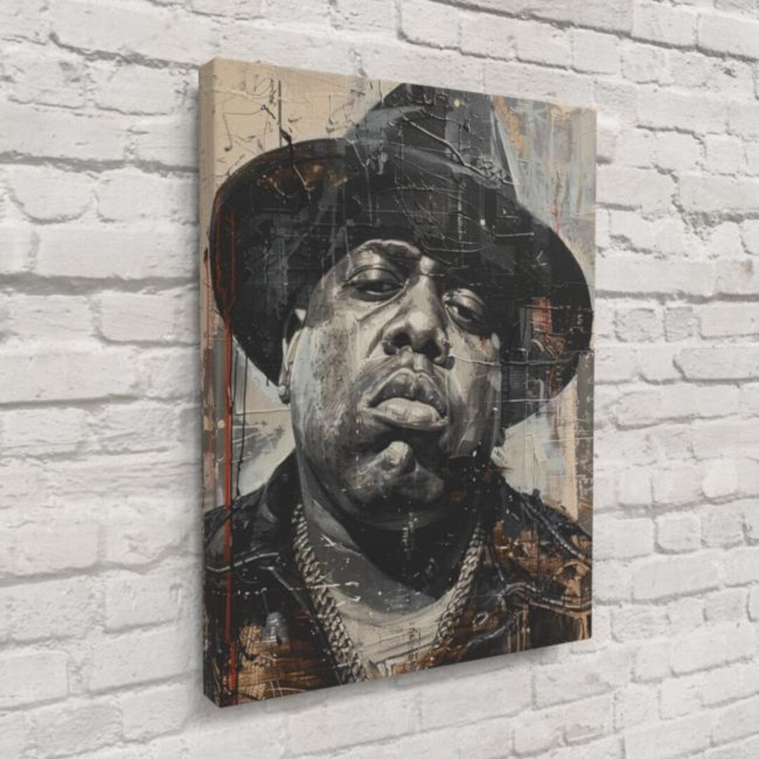 Biggie Poster Rapper Biggie Pop Art Print – Hip Hop Wall Art of Notorious B.I.G., Rap Legend ...