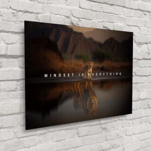Mindset Is Everything Number Four - Motivational Art Collection - Inspirational Quotes Wall Prints | Home, Office, Gym, School, Bedroom |