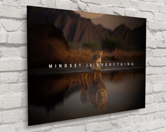 Mindset Is Everything Number Four - Motivational Art Collection - Inspirational Quotes Wall Prints | Home, Office, Gym, School, Bedroom |