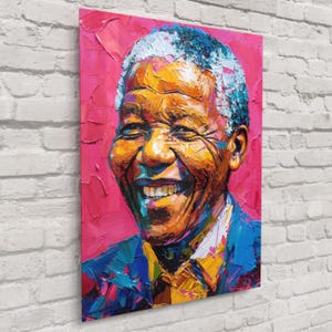 Nelson Mandela Pop Art Print – Iconic Leader Portrait, Inspirational Cultural Decor, Powerful Wall Art | Free Shipping!