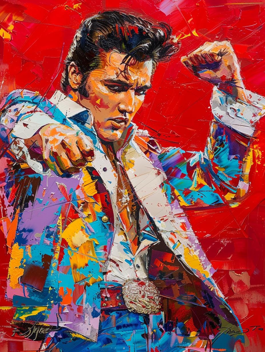 Dancing Elvis Pop Art Print – Legendary Rock 'n' Roll Icon