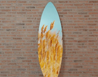 Surfboard Wall Art Printed on Glass (Acrylic): In the Weeds