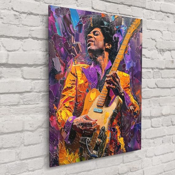 Prince Pop Art Print – Vintage Music Icon Wall Art, Purple Rain
