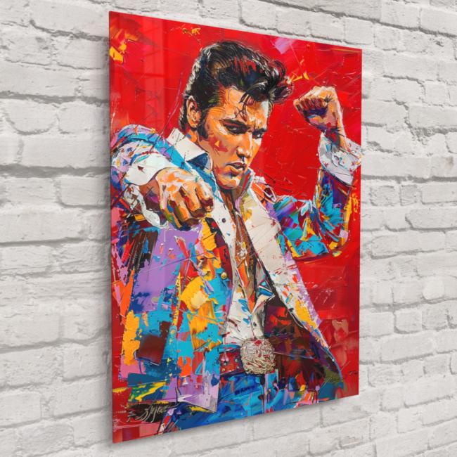 Elvis Dancing Portrait – Bold Abstract Rock 'n' Roll Art With