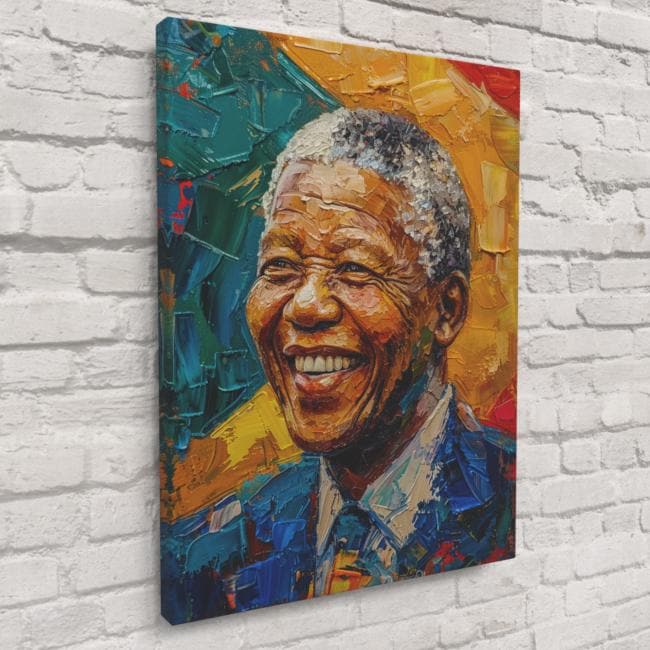 激レア！EDUBE / NELSON MANDELA Nelson Mandela With South African Flag – Iconic Leader Portrait