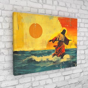 Sunrise Through the Savior - Christian Wall Art | Peaceful Jesus Christ Artwork | Inspirational Faith Print on Canvas | Free Shipping