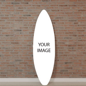 Surfboard Wall Art Printed on Glass (Acrylic): Custom Design