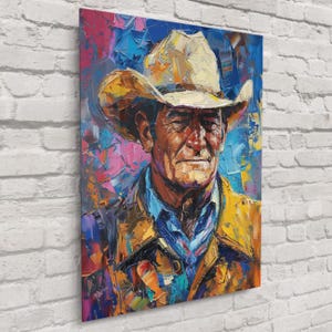 John Wayne Cowboy Portrait – Iconic Western Wall Art, Vintage Americana Decor, Bold Classic Cinema Print | Free Shipping!
