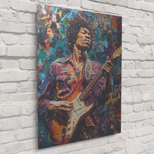 Jimi Hendrix Pop Art Print – Legendary Guitarist Portrait, Iconic