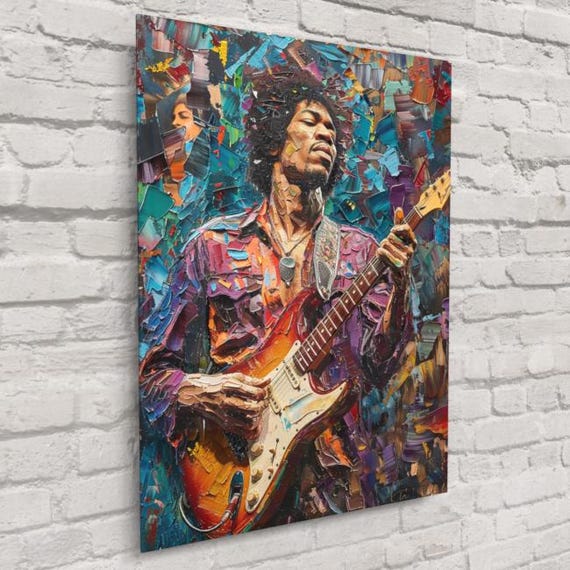 Jimi Hendrix Pop Art Print – Legendary Guitarist Portrait, Iconic