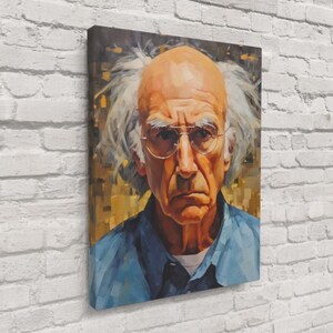 Larry David Pop Art Print – Comedic Icon Wall Art, Vintage TV Humor Decor, Quirky Modern Poster, Sitcom Legend Art | Free Shipping
