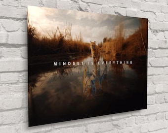 Mindset is Everything Number Two - Motivational Art Collection - Inspirational Quotes Wall Prints | Home, Office, Gym, School, Bedroom |