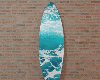 Surfboard Wall Art Printed on Glass (Acrylic): Oceanica