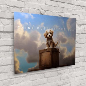 THINK OUTSIDE THE Box - Motivational Art Collection - Inspirational Quotes Wall Prints | Home, Office, Gym, School, Bedroom | Free Shipping