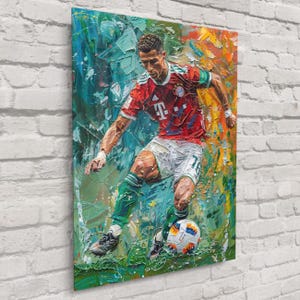 Cristiano Ronaldo Poster – Iconic Football Game Day Wall Art | Vibrant Pop Art Print | Sports Room Decor | Free Shipping!