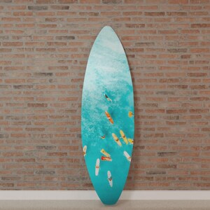 Surfboard Wall Art Printed on Glass (Acrylic): Surf Party