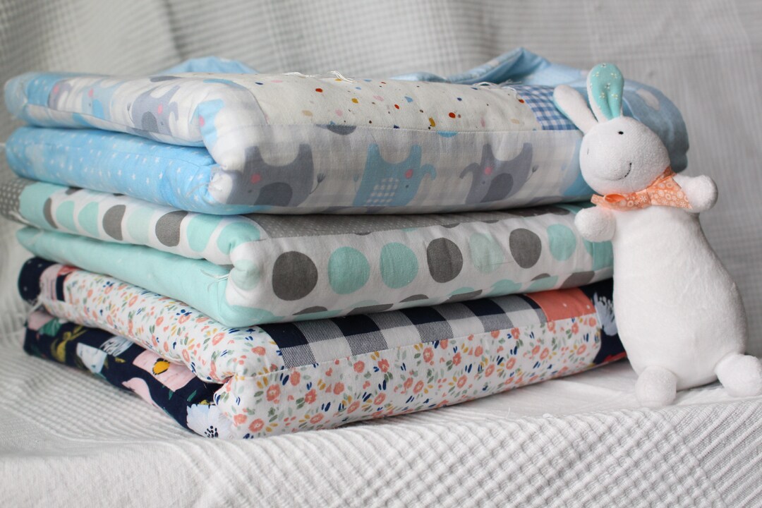 Handmade Baby Quilt Log Cabin Crib Size Baby Quilt Hand Made Etsy