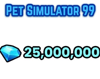 Pet Simulator 99 Gems | 25M, 50M, 100M (25, 50, 100 Million) Gems/Diamonds -  PS99