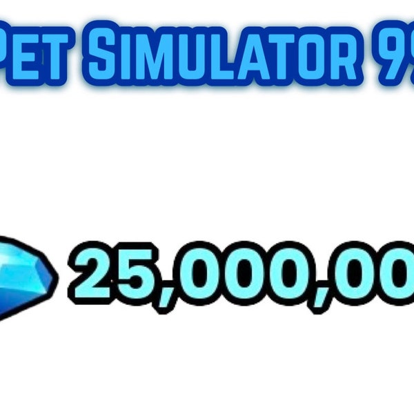 Pet Simulator 99 Gems | 25M, 50M, 100M (25, 50, 100 Million) Gems/Diamonds -  PS99