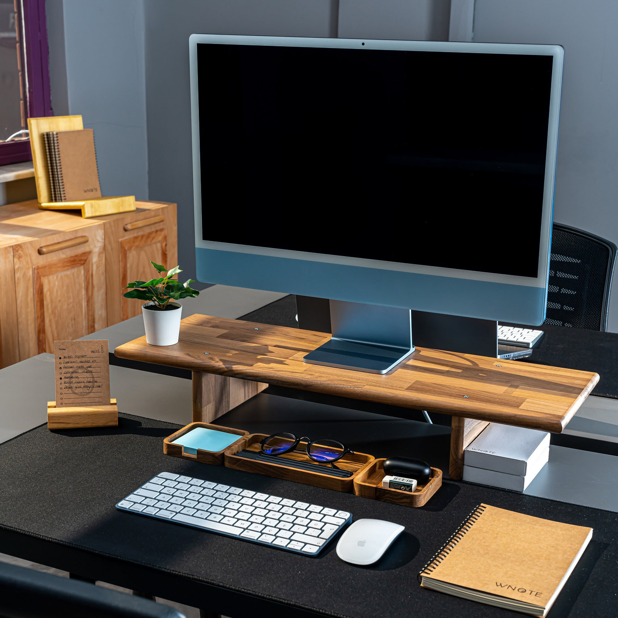 Wooden Monitor Stand, Monitor Riser, Computer Display Stand, Monitor ...