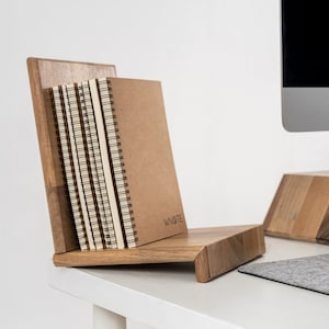Suportes para livros de madeira maciça, suporte para livros, suporte decorativo para livros, suporte para livros de mesa, estante de madeira, suporte para livros de revistas de madeira, suporte para livros