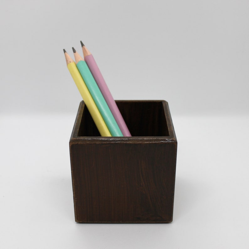 Wooden Pen Holder, Pen Holder for Desk, Wooden Pencil Pot, Pencil Cup