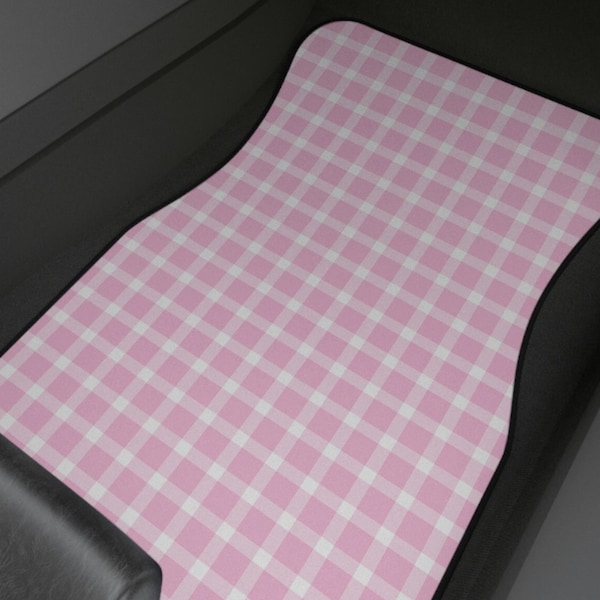 Mats Car Car Mat Pink Car Mats Checkered Car Mats for Women Cute Car Mats Girly Car Mats Pink Car Accessories for Women Pink Car Accessories