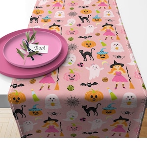 Pastel Halloween Decor Pink Halloween Table Runner Pastel Halloween Party Decor Pink Halloween Decor Table Runner Halloween Table Runner