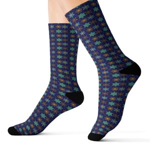 Hanukkah Socks Hanukkah Gifts Hanukkah Women Hanukkah Men Hanukkah Gift Ideas Blue Gold Jewish Themed Gifts Jewish Socks Jewish Gifts