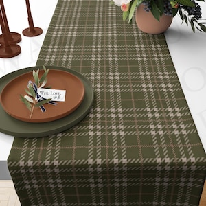 Plaid Table Runner Plaid Decor Fall Table Runner Autumn Table Runner Autumn Decor Autumn Plaid Table Decor Plaid Runner Lodge Table Runner